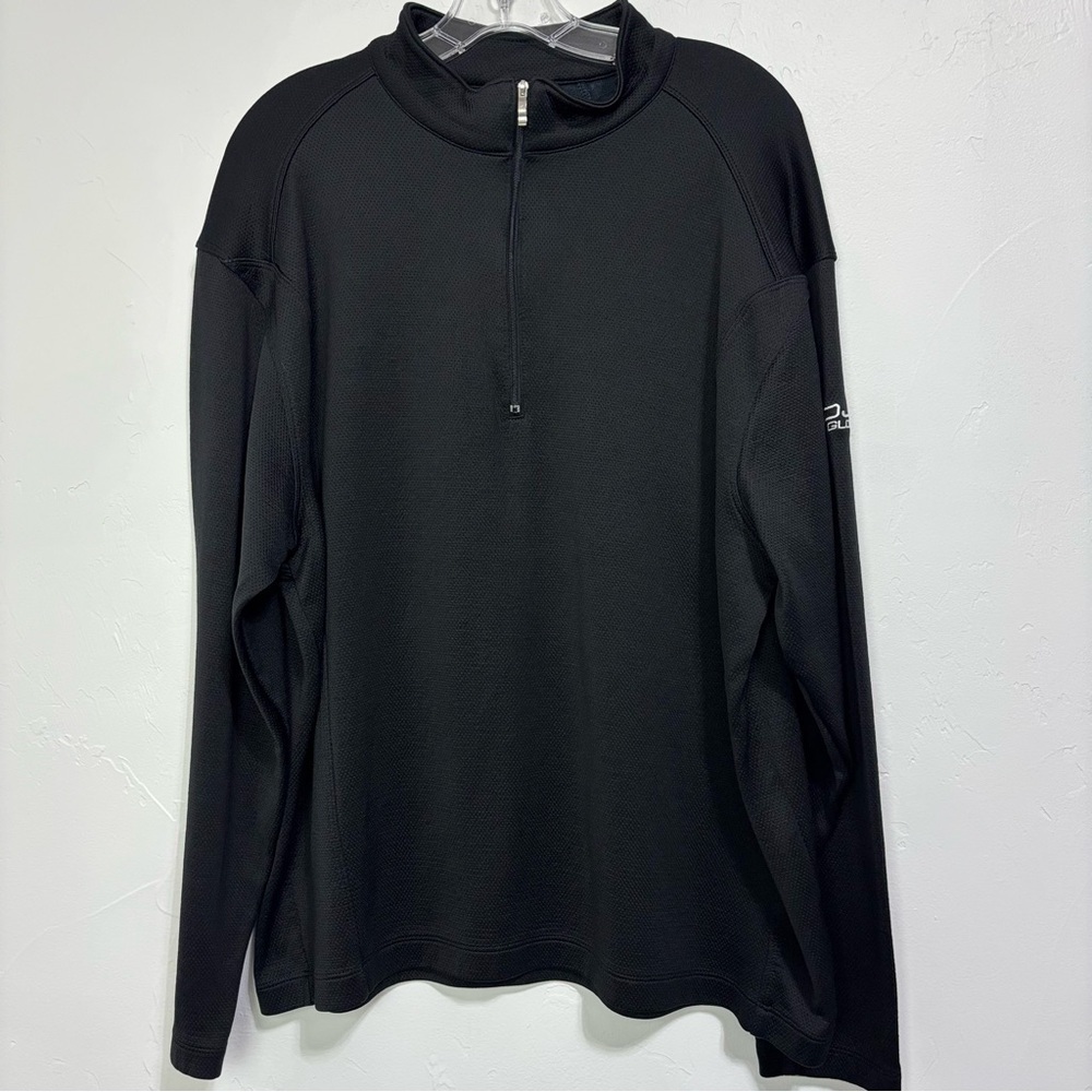 Nike Golf Black 1/4 Quarter Zip Black Jacket Pullover Athletic EMBROIDERED XL